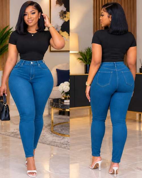 Women's High-Waist Skinny Jeans