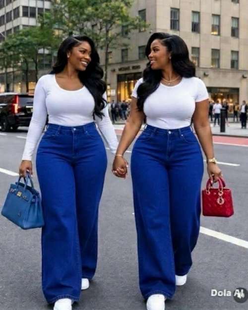 Women's Blue Wide-Leg Jeans