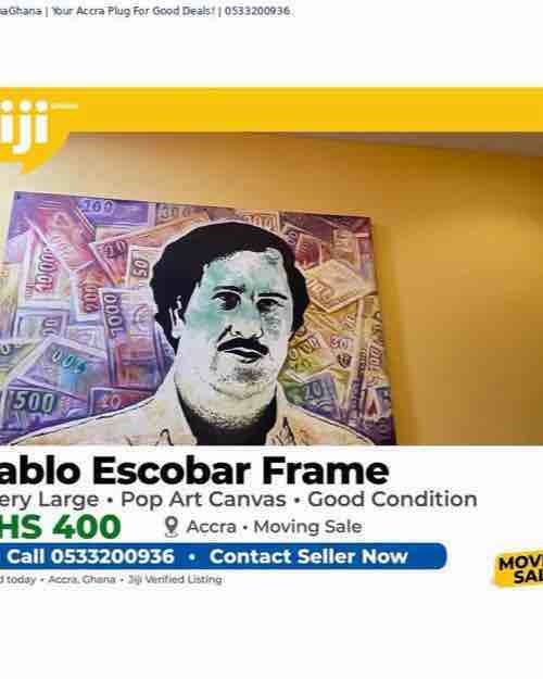 Pablo Escobar Pop Art Canvas