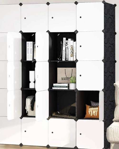 20-Cube Plastic Storage Wardrobe