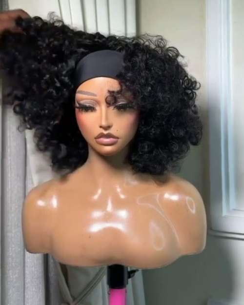 Afro Band Human Hair Wig