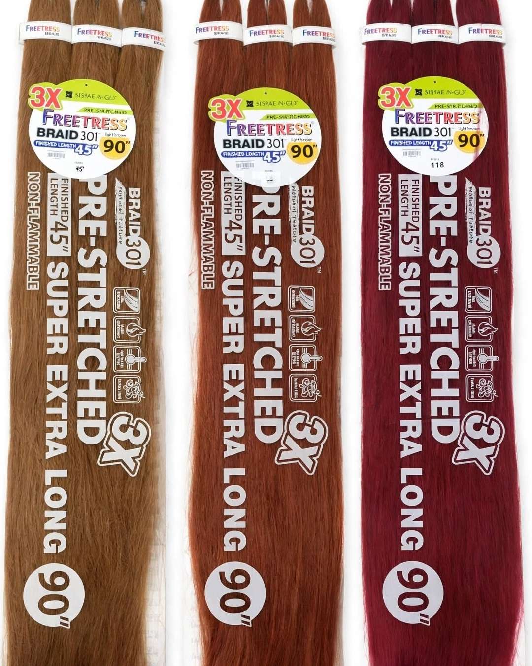 Freetress 3X Pre-Stretched Braid 301 Hair Extension 90"