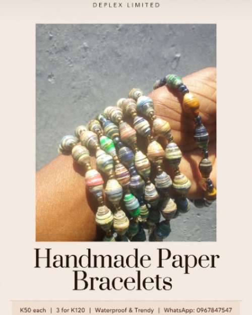 Handmade Paper Bead Bracelets