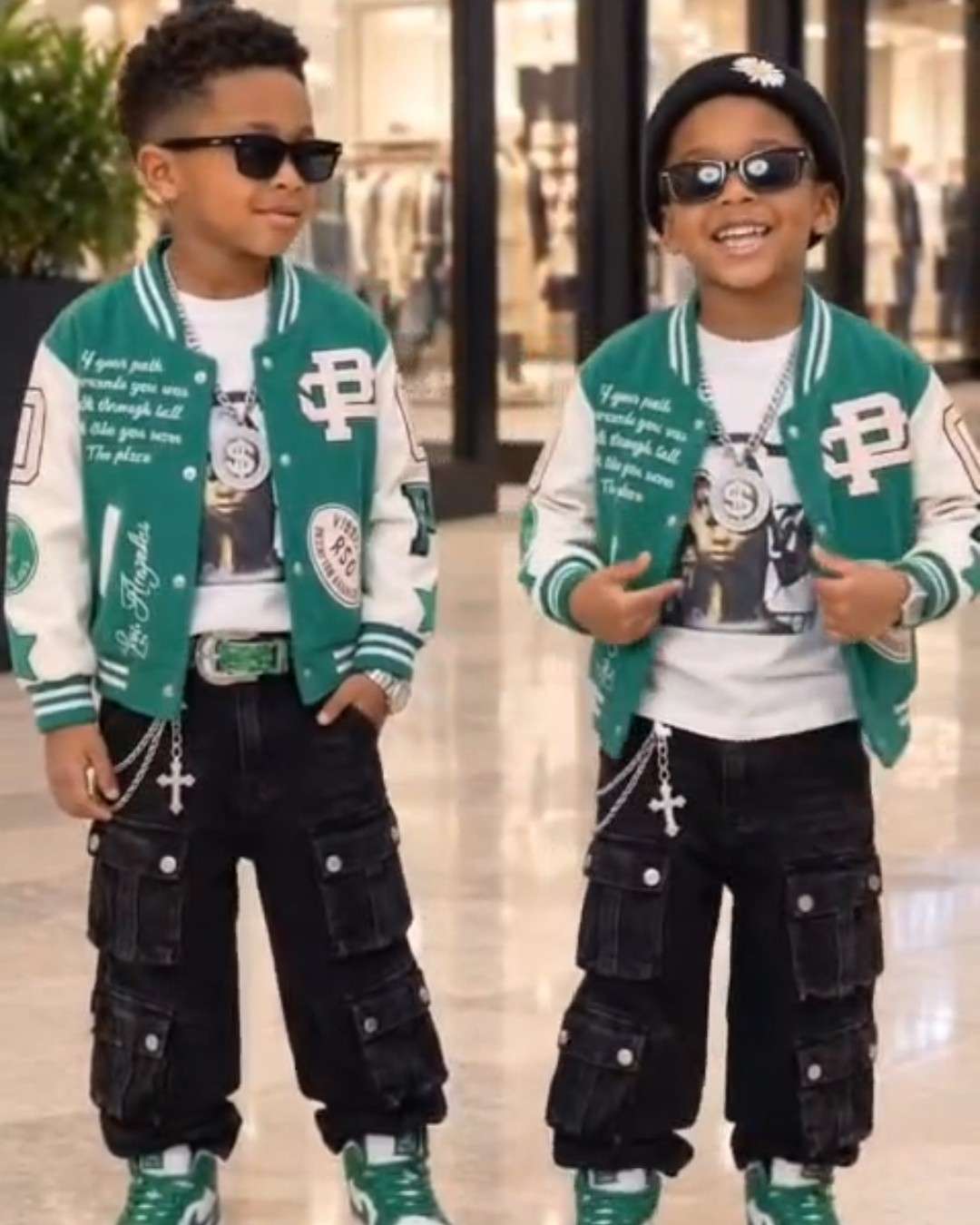 Boys' Varsity Jacket and Cargo Pants Set