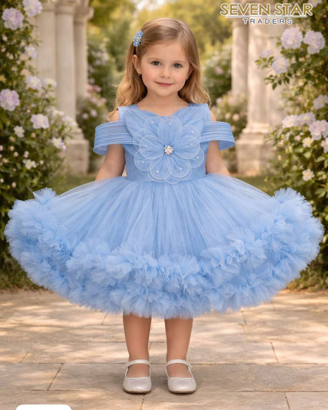 Baby Girl Blue Ball Gown