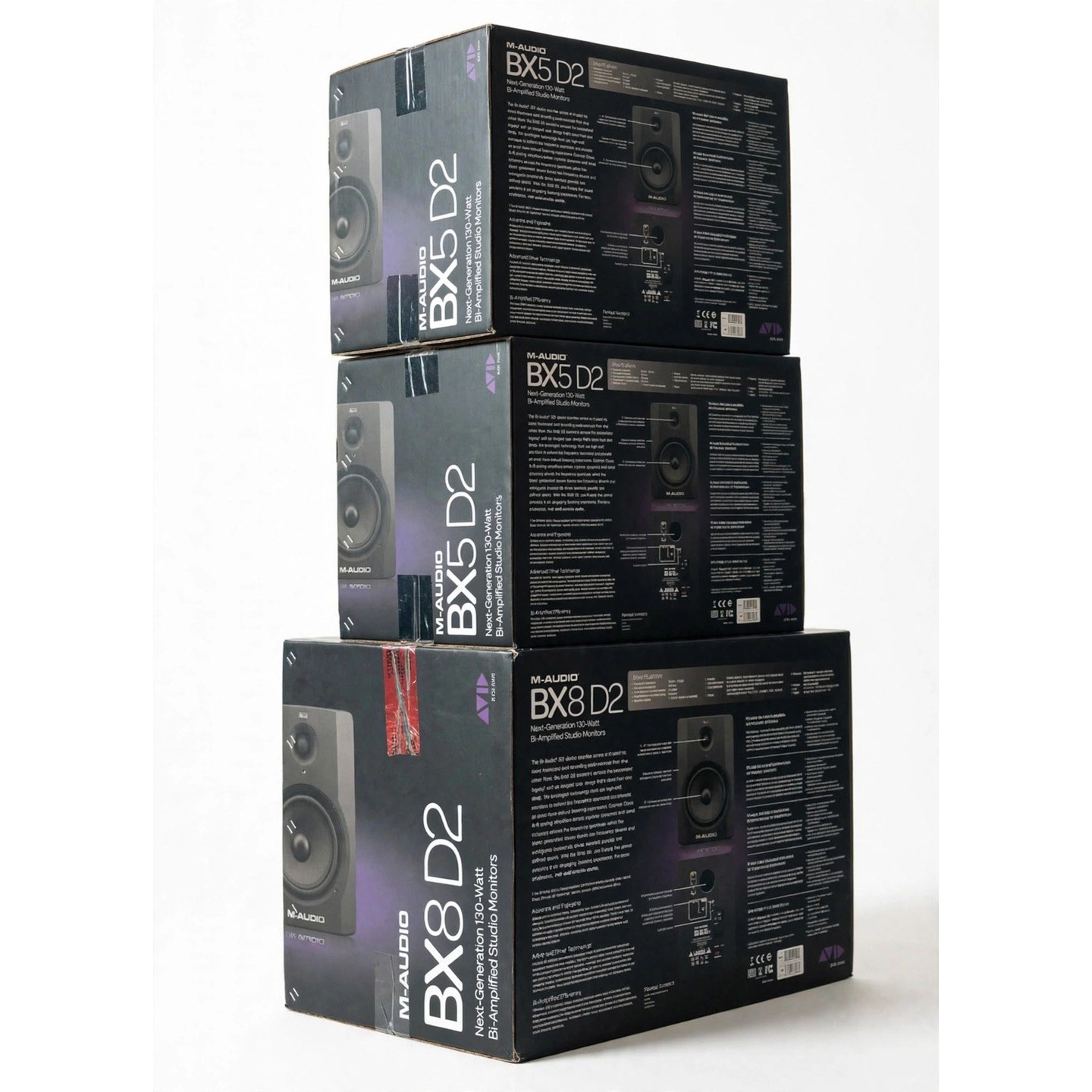 M-Audio BX8 D2 Bi-Amplified Studio Monitors (Pair)