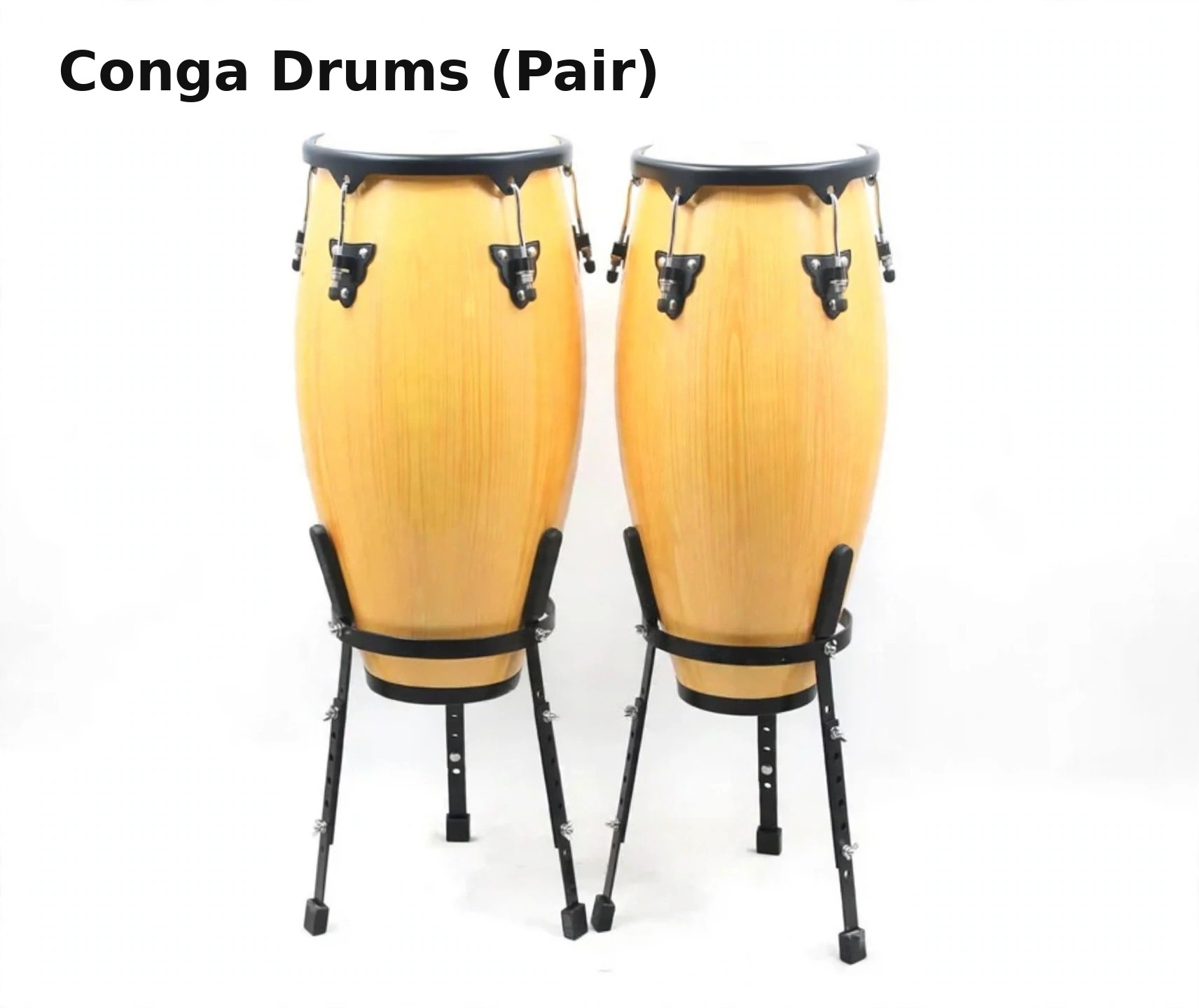 Conga Drums with Stands (Pair)