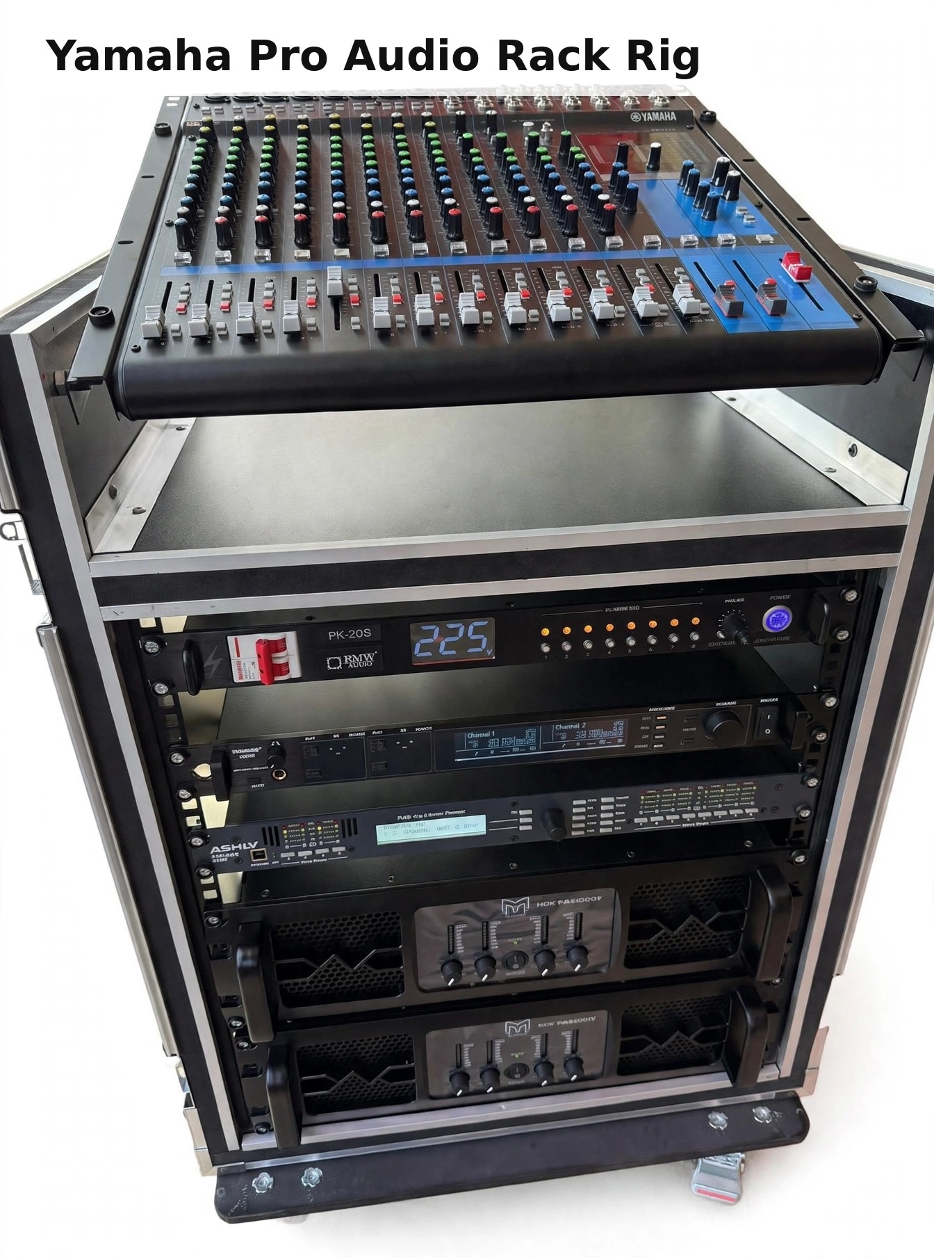 Yamaha Pro Audio Rack Rig with Mixer, Amps, and Processor