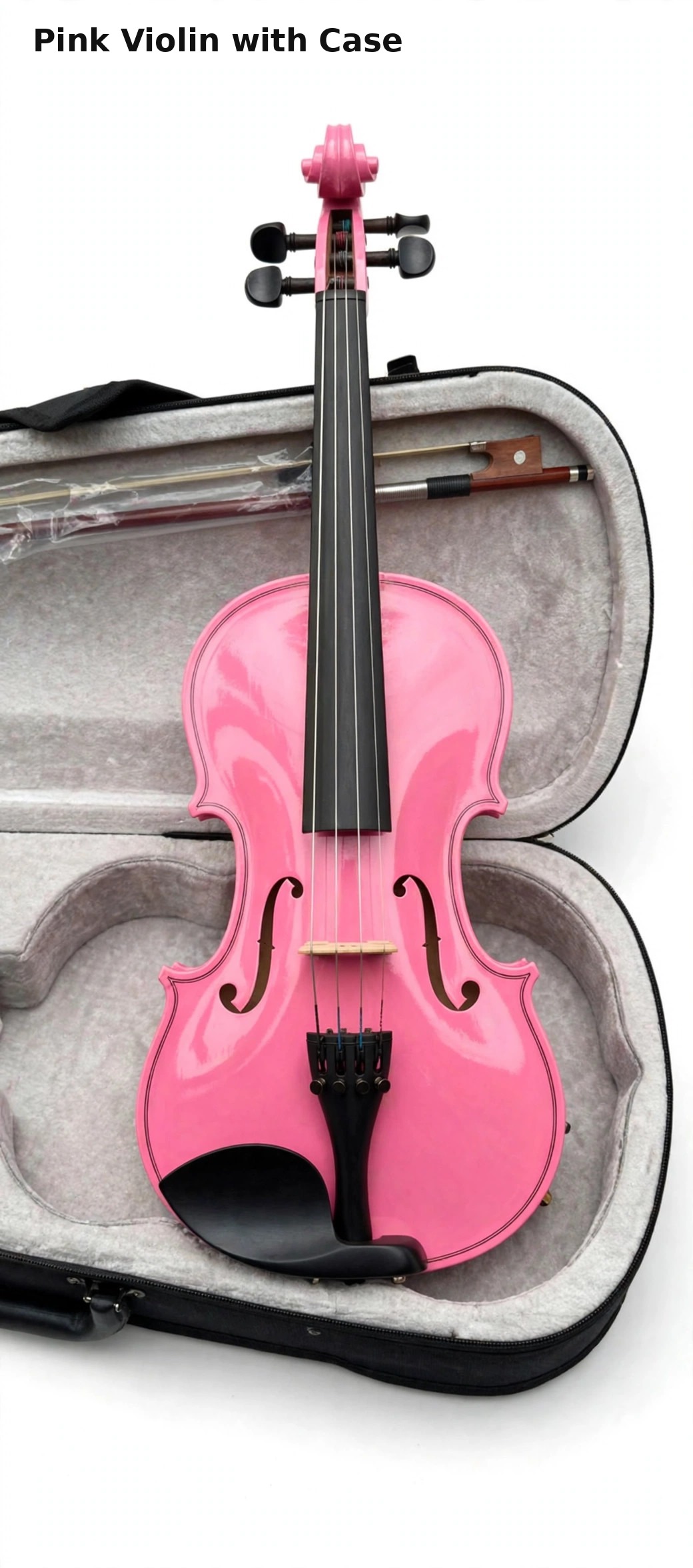 Pink 4/4 Violin Outfit with Case