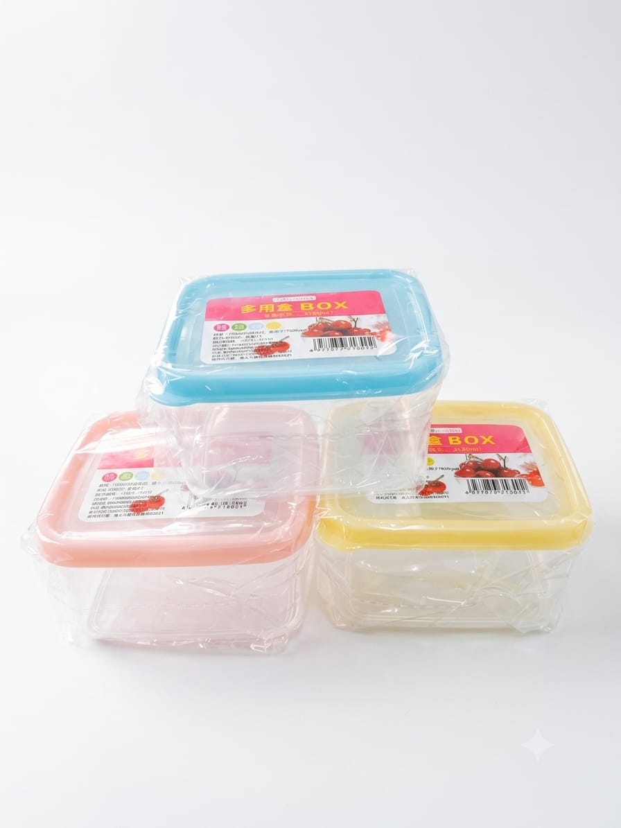 4-Piece Plastic Food Storage Container Set