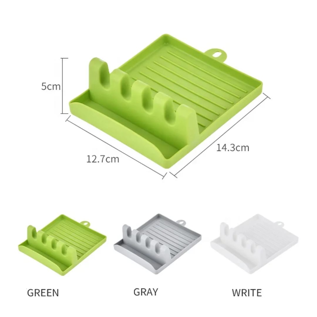 Silicone Spoon Rest and Utensil Holder, Set of 3