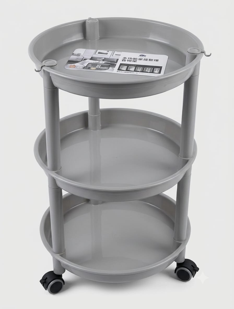 3-Tier Rolling Storage Trolley