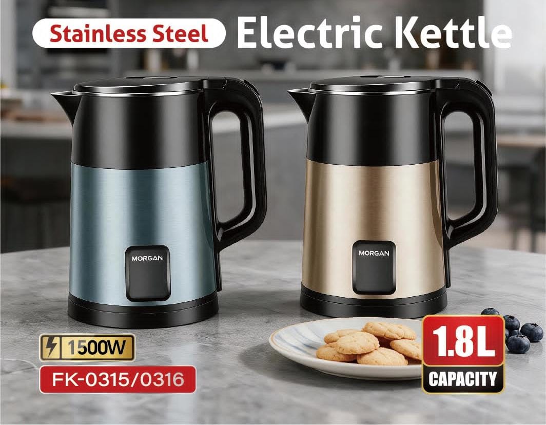 MORGAN 1.8L Stainless Steel Electric Kettle