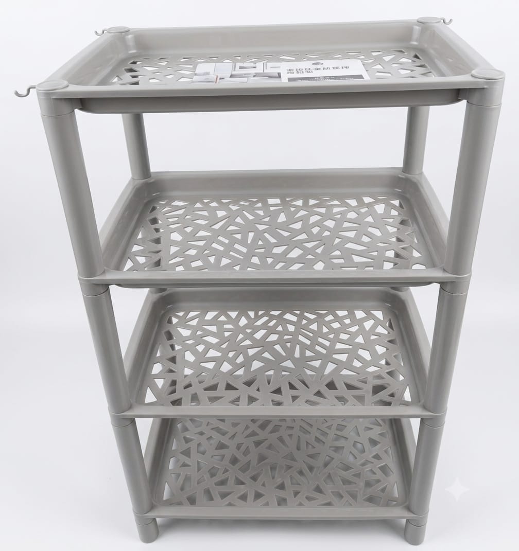 4-Tier Plastic Storage Shelf Rack