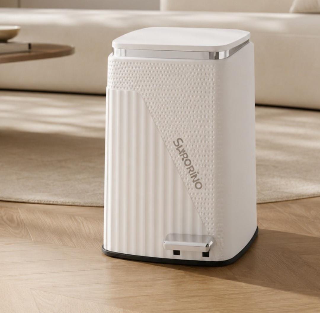White Pedal Bin