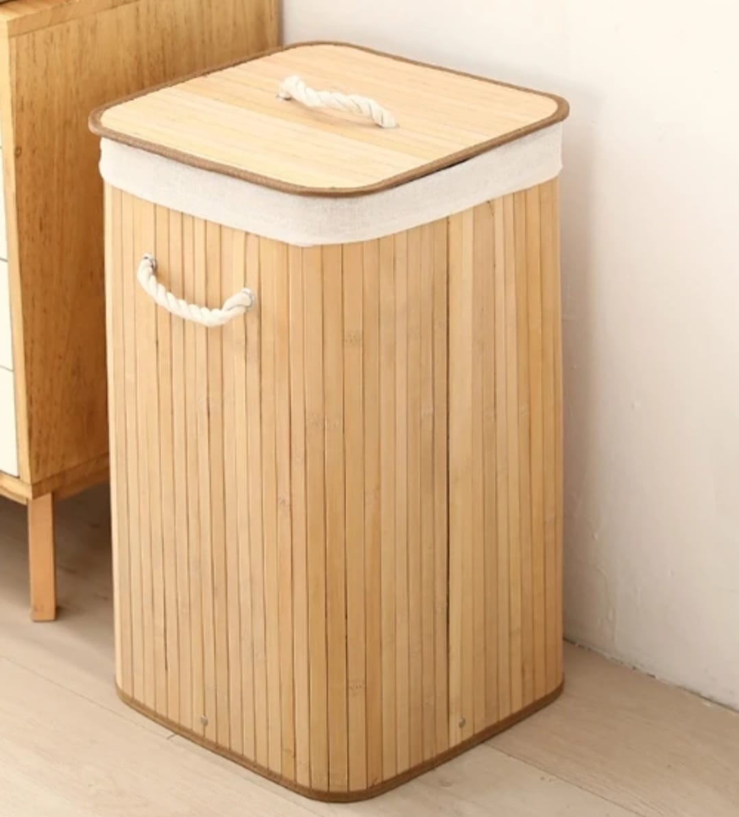 Bamboo Laundry Hamper with Lid