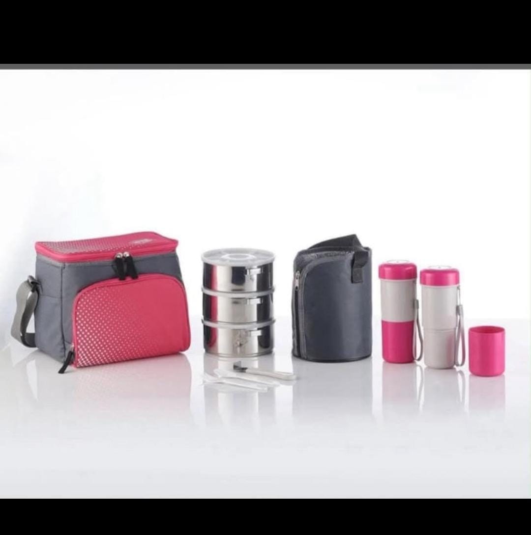 Insulated Lunch Bag Set with Stainless Steel Containers