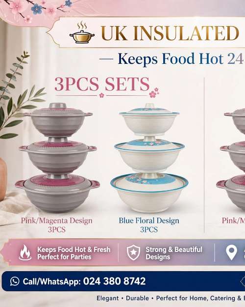 UK Insulated Serving Bowls, 3-Piece Set