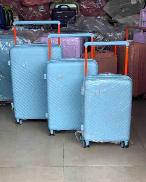 3-Piece Light Blue Hardside Luggage Set