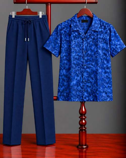 Men's Two-Piece Shirt and Trousers Set