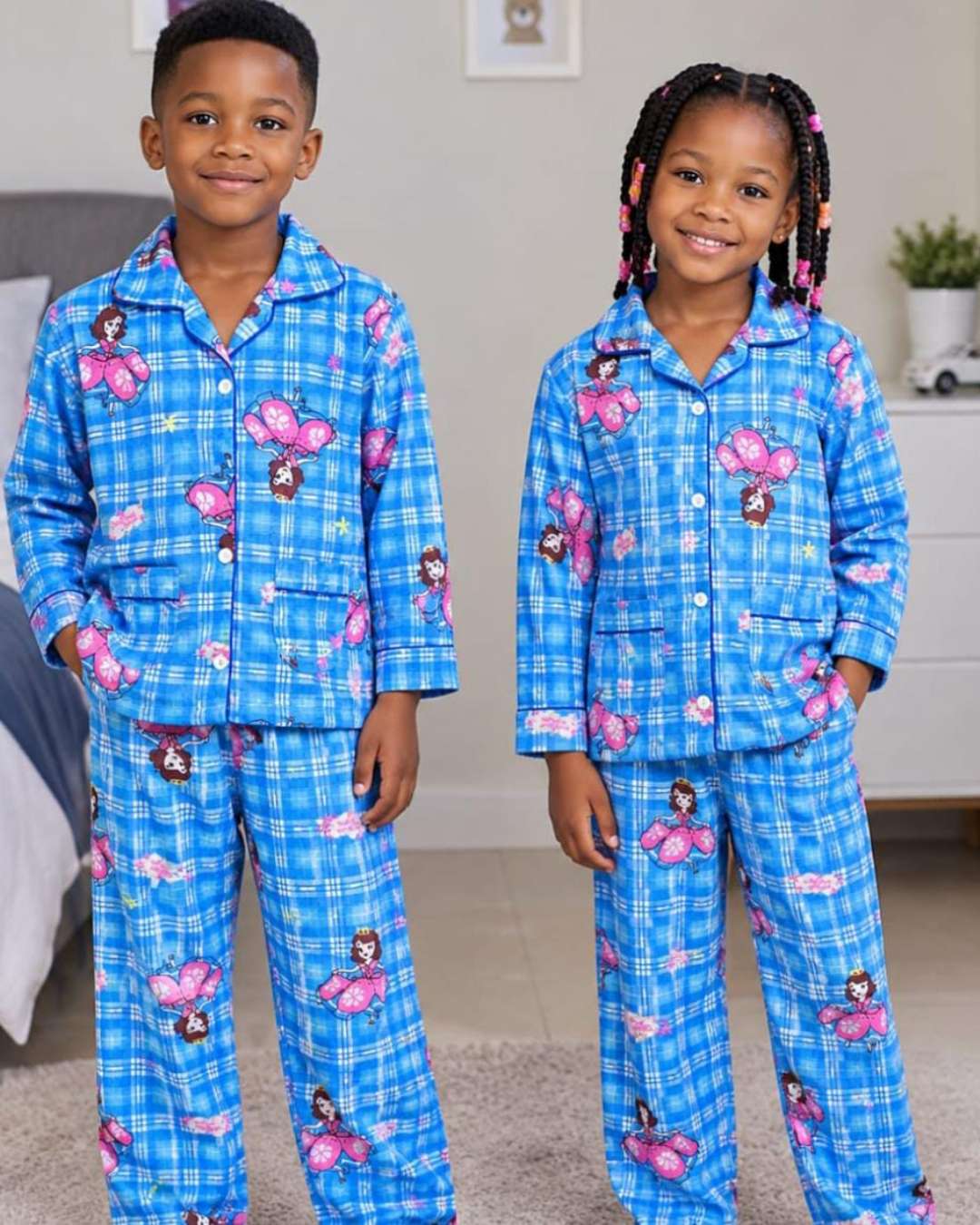 Kids' Plaid Princess Pajamas