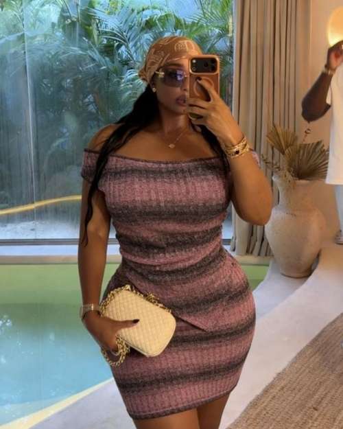 Women's Stretchy Two-Piece Knit Set