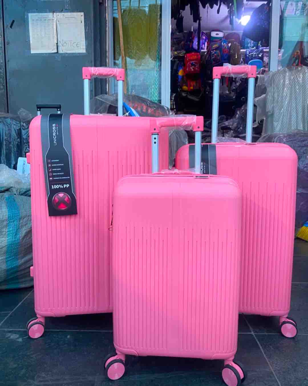Unicross 3-Piece Pink Luggage Set