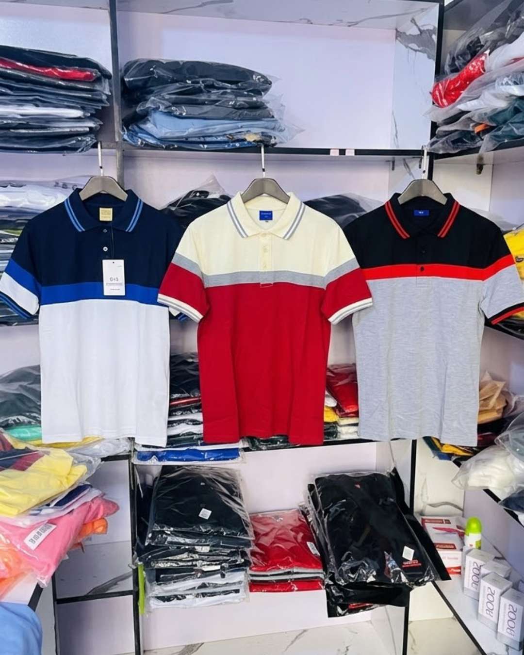 Men's Color-Block & Patterned Polos 
