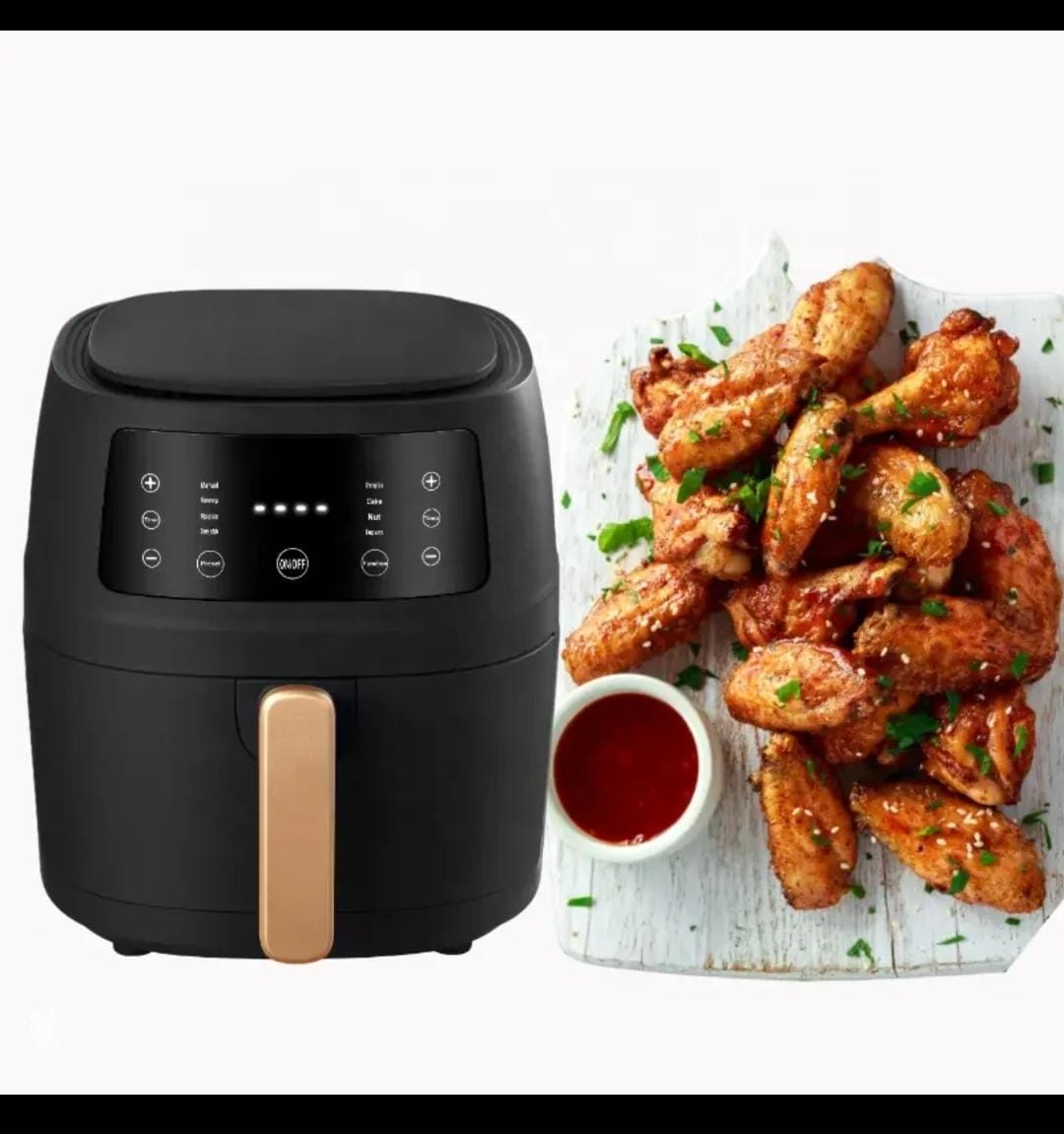Air Fryer - Black Digital with Gold Handle