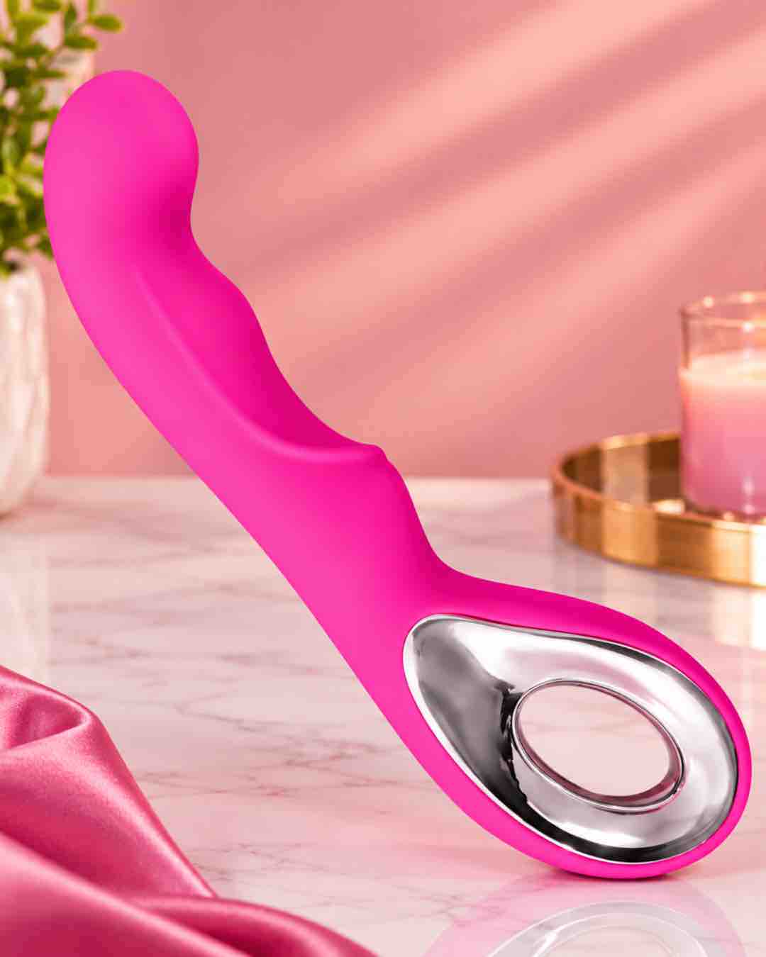 Pink Vibrator with Multiple Frequencies