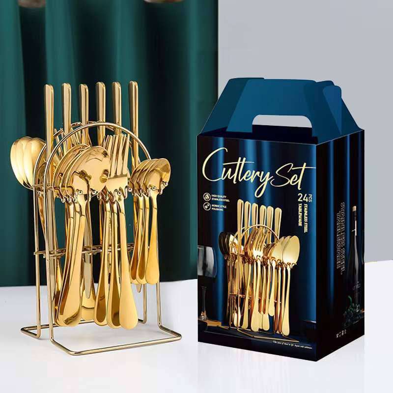 24pcs Gold Cutlery Set 