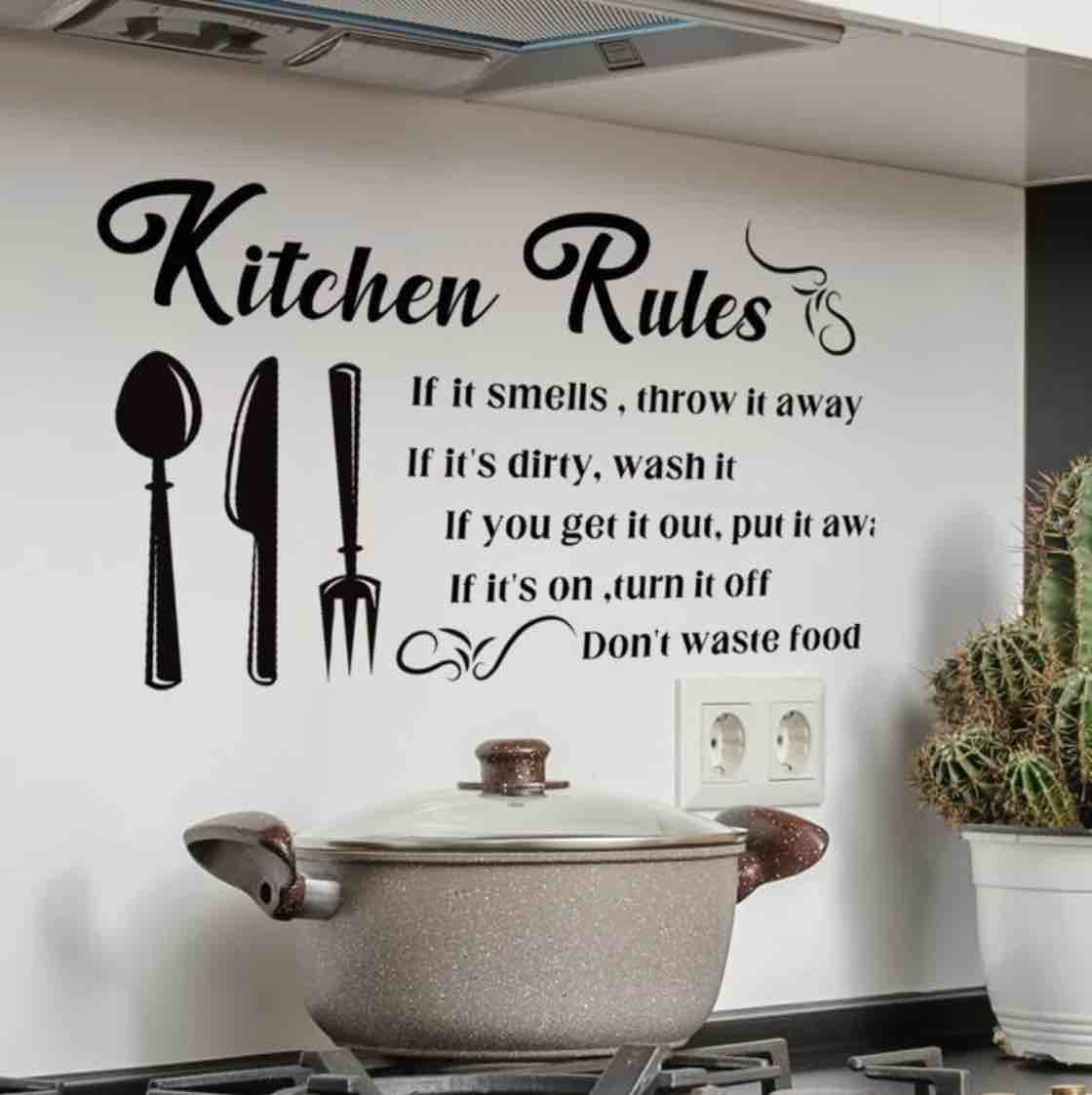 Kitchen Rules Wall Sticker