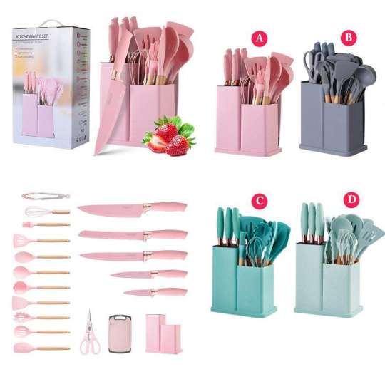 Silicone spoon and knife sets