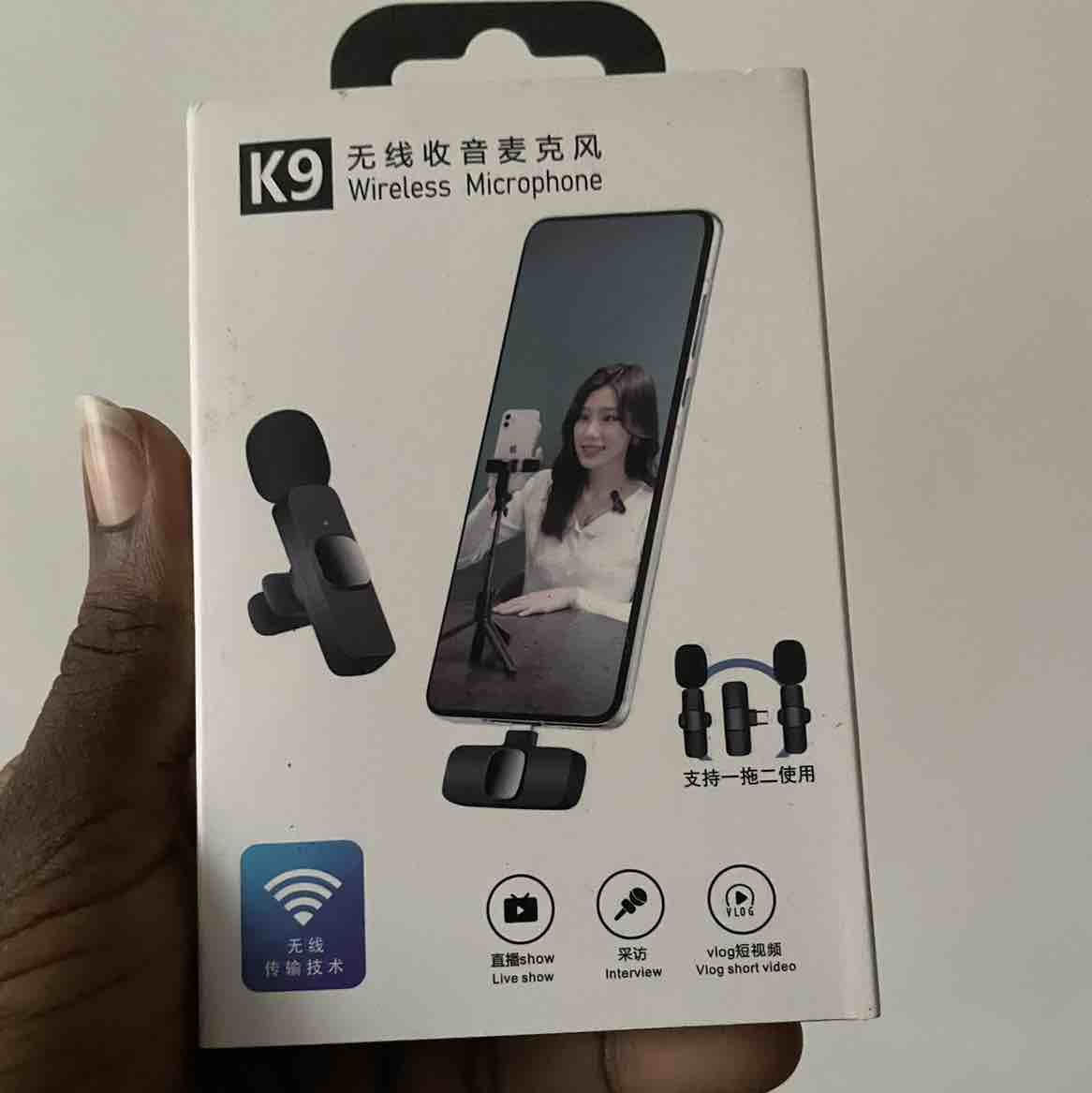 Double wireless  noise cancellation mic 