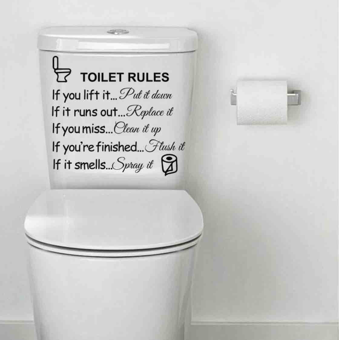 Toilet Rules Sticker