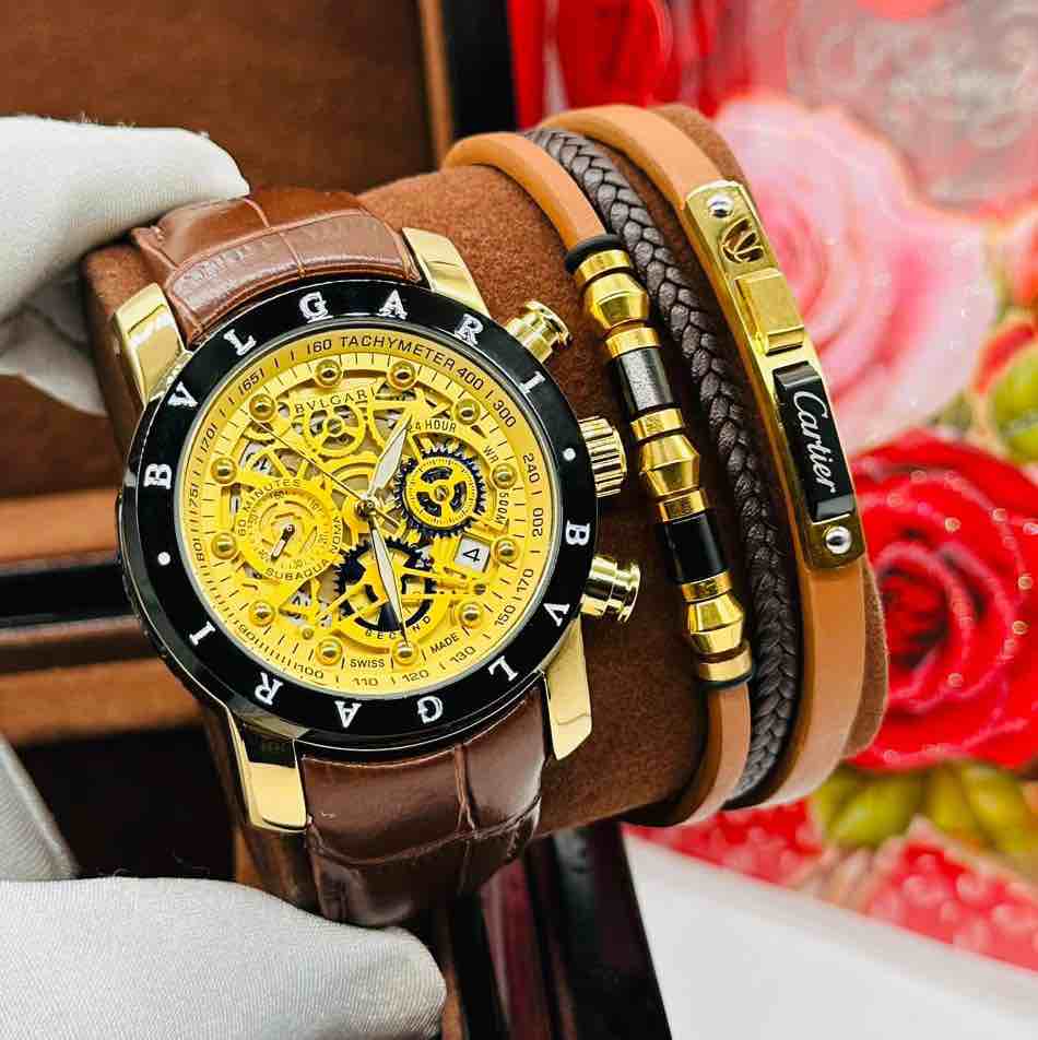 BULGARIAN DESIGNERWRISTWATCH SET FOR MEN