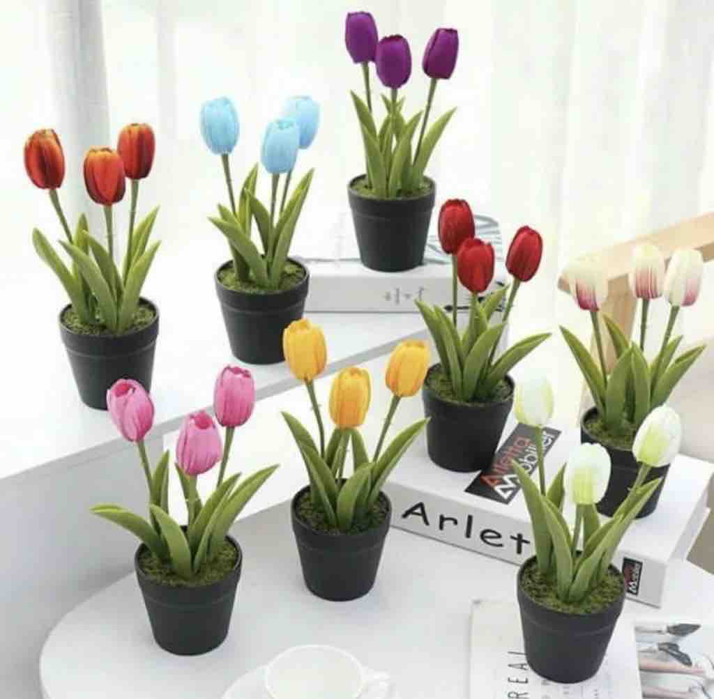 Black Artificial potted plant 