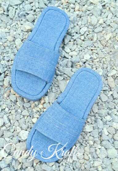 Denim platform slides 