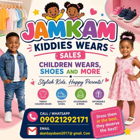 Jamkam kiddies wears