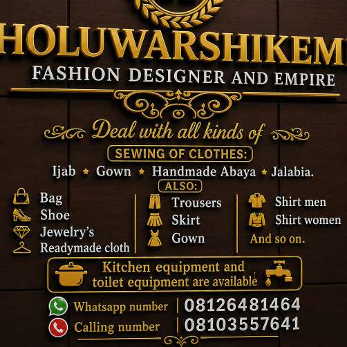 Holuwarshikemi Fashion designer and empire