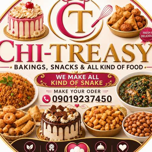 CHI-TREASY BAKINGS SNACKS and all Kind of FOOD